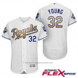 Maglia Baseball Uomo Kansas City Royals Campeones 32 Chris Young Flex Base Or