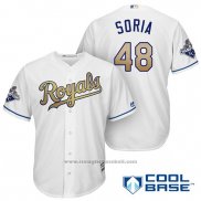 Maglia Baseball Uomo Kansas City Royals Campeones 48 Joakim Soria Cool Base Or