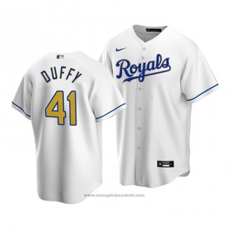 Maglia Baseball Uomo Kansas City Royals Danny Duffy Replica Cool Base Primera Bianco