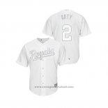 Maglia Baseball Uomo Kansas City Royals Humberto Arteaga019 Players Weekend Arty Replica Bianco