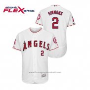 Maglia Baseball Uomo Los Angeles Angels Andrelton Simmons 150 Anniversario Flex Base Bianco