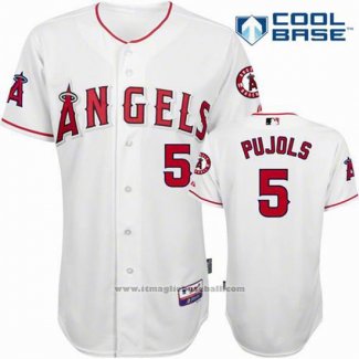 Maglia Baseball Uomo Los Angeles Angels Bianco Andre Ethier Cool Base Giocatore