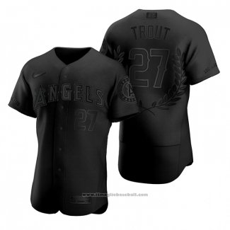 Maglia Baseball Uomo Los Angeles Angels Mike Trout Award Collection AL MVP Nero