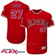 Maglia Baseball Uomo Los Angeles Angels Mike Trout Rosso Flex Base Autentico Collection