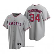 Maglia Baseball Uomo Los Angeles Angels Noah Syndergaard Replica Road Grigio