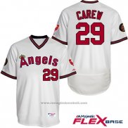 Maglia Baseball Uomo Los Angeles Angels Rod Carew Autentico Collection Flex Base Bianco Giocatore