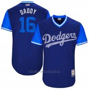 Maglia Baseball Uomo Los Angeles Dodgers 2017 Little League World Series Andre Ethier Blu