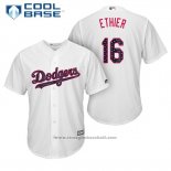 Maglia Baseball Uomo Los Angeles Dodgers 2017 Stelle e Strisce Andre Ethier Bianco Cool Base