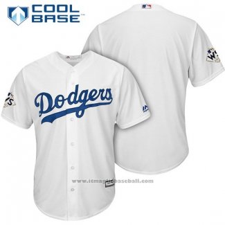 Maglia Baseball Uomo Los Angeles Dodgers 2017 World Series Bianco Cool Base