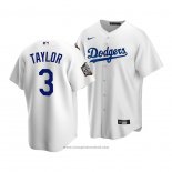 Maglia Baseball Uomo Los Angeles Dodgers Chris Taylor 2020 Replica Primera Bianco