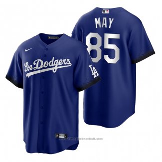 Maglia Baseball Uomo Los Angeles Dodgers Dustin May 2021 City Connect Replica Blu