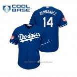 Maglia Baseball Uomo Los Angeles Dodgers Enrique Hernandez Cool Base Allenamento Primaverile 2019 Blu