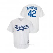 Maglia Baseball Uomo Los Angeles Dodgers Jackie Robinson Cooperstown Collection Replica Home Bianco