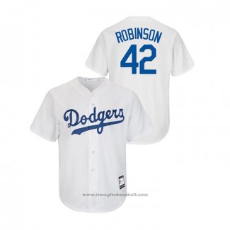 Maglia Baseball Uomo Los Angeles Dodgers Jackie Robinson Cooperstown Collection Replica Home Bianco