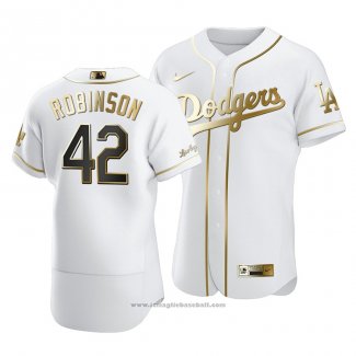 Maglia Baseball Uomo Los Angeles Dodgers Jackie Robinson Day Golden Edition Bianco