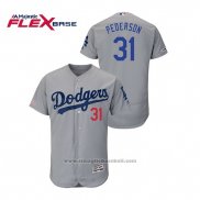 Maglia Baseball Uomo Los Angeles Dodgers Joc Pederson Flex Base Grigio