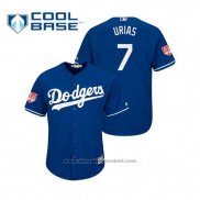 Maglia Baseball Uomo Los Angeles Dodgers Julio Urias Cool Base Allenamento Primaverile 2019 Blu