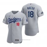 Maglia Baseball Uomo Los Angeles Dodgers Kenta Maeda Autentico 2020 Alternato Grigio