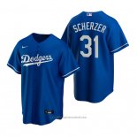 Maglia Baseball Uomo Los Angeles Dodgers Max Scherzer Replica Alternato Blu