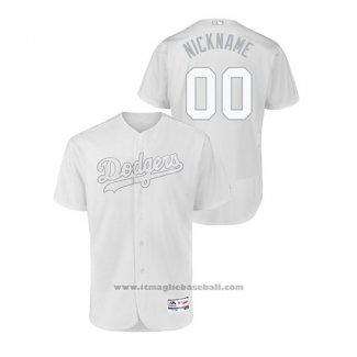 Maglia Baseball Uomo Los Angeles Dodgers Personalizzate 2019 Players Weekend Autentico Bianco