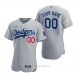 Maglia Baseball Uomo Los Angeles Dodgers Personalizzate Autentico 2020 Alternato Grigio