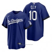 Maglia Baseball Uomo Los Angeles Dodgers Ron Cey 2021 City Connect Replica Blu