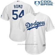 Maglia Baseball Uomo Los Angeles Dodgers Sergio Romo Bianco Cool Base