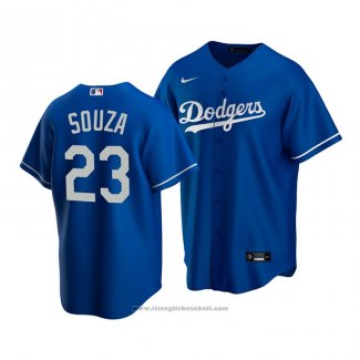 Maglia Baseball Uomo Los Angeles Dodgers Steven Souza Replica Blu