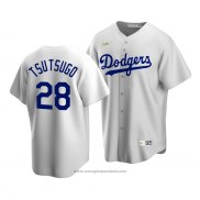 Maglia Baseball Uomo Los Angeles Dodgers Yoshitomo Tsutsugo Cooperstown Collection Home Bianco