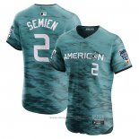 Maglia Baseball Uomo Marcus Semien All Star 2023 Vapor Premier Elite Verde