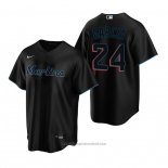 Maglia Baseball Uomo Miami Marlins Avisail Garcia Replica Alternato Nero