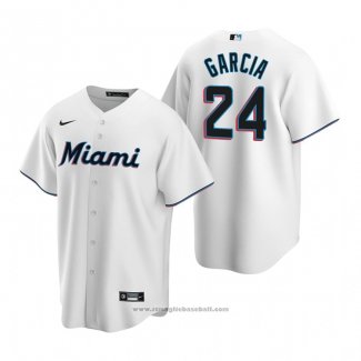 Maglia Baseball Uomo Miami Marlins Avisail Garcia Replica Home Bianco