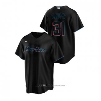 Maglia Baseball Uomo Miami Marlins Caleb Smith Replica Alternato Nero