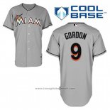 Maglia Baseball Uomo Miami Marlins Dee Gordon 9 Grigio Cool Base