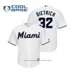 Maglia Baseball Uomo Miami Marlins Derek Dietrich Cool Base Home 2019 Bianco