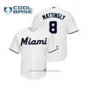 Maglia Baseball Uomo Miami Marlins Don Mattingly Cool Base Home 2019 Bianco