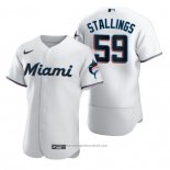 Maglia Baseball Uomo Miami Marlins Jacob Stallings Autentico Home Bianco