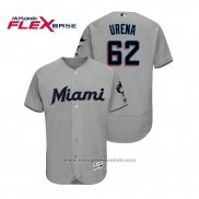 Maglia Baseball Uomo Miami Marlins Jose Urena Flex Base Autentico Collection Road 2019 Grigio