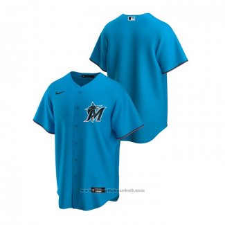 Maglia Baseball Uomo Miami Marlins Replica Alternato Blu