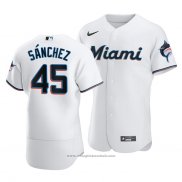 Maglia Baseball Uomo Miami Marlins Sixto Sanchez Autentico Primera Bianco