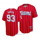 Maglia Baseball Uomo Miami Marlins Yimi Garcia 2021 City Connect Replica Rosso