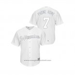 Maglia Baseball Uomo Milwaukee Brewers Eric Thames 2019 Players Weekend Replica Bianco