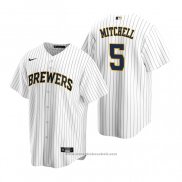 Maglia Baseball Uomo Milwaukee Brewers Garrett Mitchell Replica 2020 Bianco