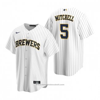 Maglia Baseball Uomo Milwaukee Brewers Garrett Mitchell Replica 2020 Bianco