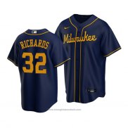 Maglia Baseball Uomo Milwaukee Brewers Trevor Richards Replica Blu