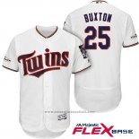 Maglia Baseball Uomo Minnesota Twins 2017 Postseason Byron Buxton Bianco Flex Base