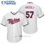 Maglia Baseball Uomo Minnesota Twins 2017 Stelle e Strisce Ryan Pressly Bianco Cool Base