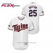 Maglia Baseball Uomo Minnesota Twins Byron Buxton 2019 Postseason Flex Base Bianco