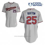 Maglia Baseball Uomo Minnesota Twins Byron Buxton 25 Grigio Cool Base