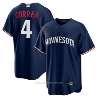 Maglia Baseball Uomo Minnesota Twins Carlos Correa Alternato Replica Blu